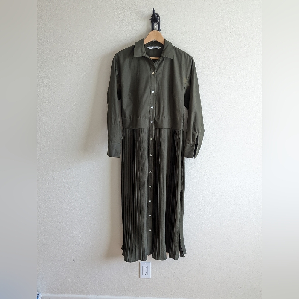 ZARA Green maxi dress XS